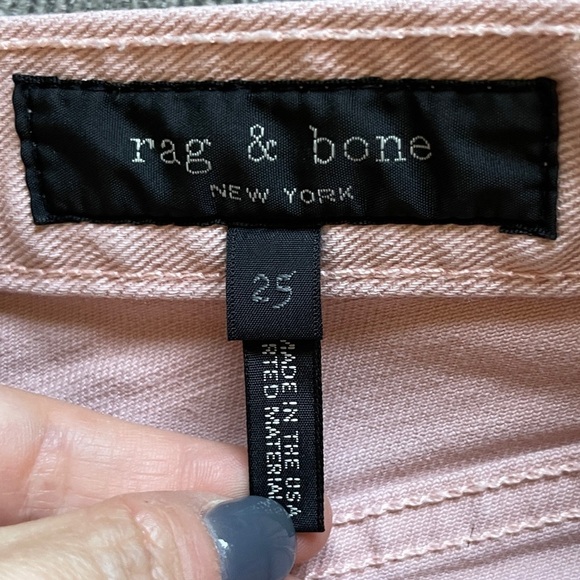 𝅺RAG & BONE Ankle Justine Wide Leg Jean Blush 25 - Picture 9 of 11